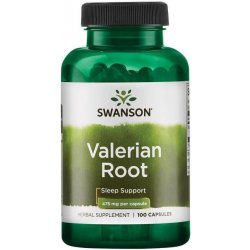 Swanson Kozlík Lékařský Valeriana 475 mg 100 kapslí