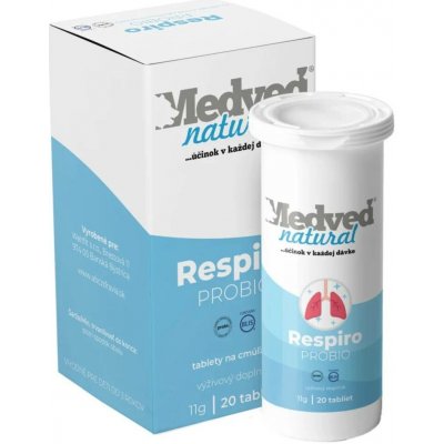 Medveď natural Respiro PROBIO 20 tablet – Hledejceny.cz