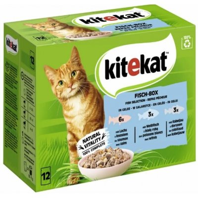Kitekat Fisch Box losos bílá ryba treska 12 x 85 g – Hledejceny.cz