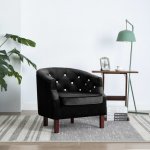 VidaXL 327661 relaxační černé samet – Zboží Dáma