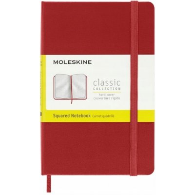 Moleskine Zápisník L tvrdé desky červený čtverečkovaný A5 120 listů – Zboží Dáma