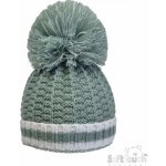 Kojenecká máta čepice proužek s bambulí – Sleviste.cz