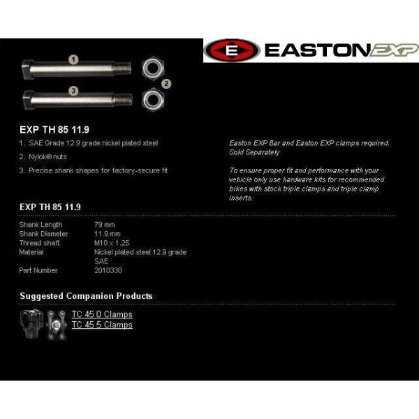 Moto řídítko Montážní sada řidítek EASTON EXP EXP TH 85 11.9