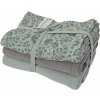 Plenky Lodger Swaddler Flower Tribe 70 x 70 cm Silt Green 3 ks