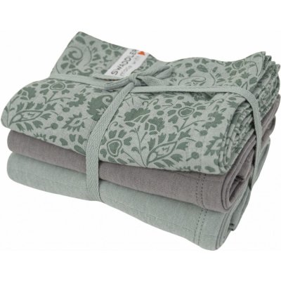 Lodger Swaddler Flower Tribe 70 x 70 cm Silt Green 3 ks – Zbozi.Blesk.cz