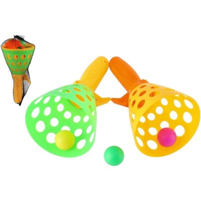 Catch ball hra 2ks 3 míčky plast 19cm v síťce – Zboží Živě