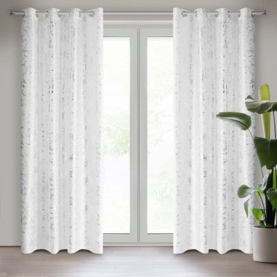 EUROFIRANY ZÁCLONA NA KROUŽCÍCH FEZA 140X250 CM BÍLÁ – Hledejceny.cz