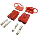 Silový konektor 2pólový červený 50A - 600V kompletní sada dvou kusů | Zboží Auto