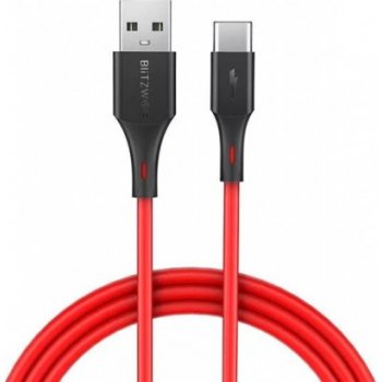 Blitzwolf BW-TC15 USB / USB-C 3A, 1,8m, červený
