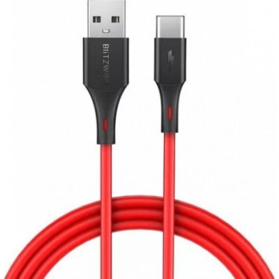 Blitzwolf BW-TC15 USB / USB-C 3A, 1,8m, červený – Zboží Mobilmania