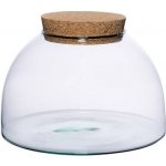 ecoglassworks Skleněná dóza Aurinia s korkovým špuntem, 24x14 cm – Hledejceny.cz