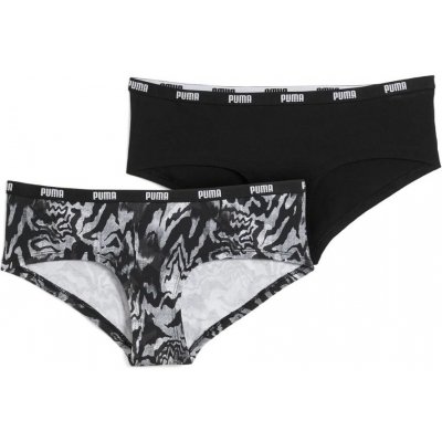 Puma Kalhotky Printed Hipster 2 Pack W 701210986001 černá – Zboží Dáma