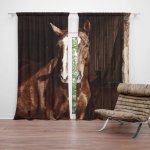 Závěsy Kůň ve stáji: 2 ks - 140x250 cm - Sablio – Hledejceny.cz