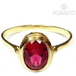 Adanito BRR0327G zlatý prsten s červeným kamenem prsteny - Nejlepší Ceny.cz
