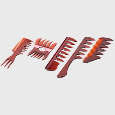 Activeshop sada profesionálních hřebenů široké zuby 5 ks – Zboží Dáma