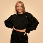 BeastPink dámská cropped mikina Bliss Black – Sleviste.cz