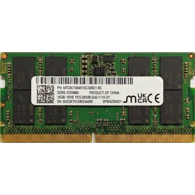 Micron DDR5 16GB 5600MHz CL46 MTC8C1084S1SC56BD1 – Zboží Živě