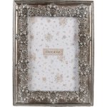 Stříbrný fotorámeček s motivem květin Lonneke – pro fotografii o velikosti 10x15 cm – Zboží Živě