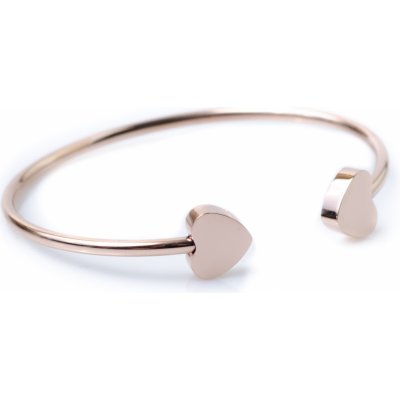 Bangles chirurgická ocel Pure heart rose gold 346