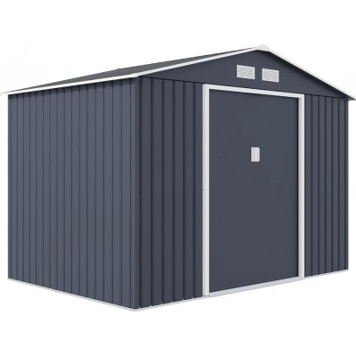 Crossheim C25027 Zahradní domek XL 277 x 195 x 203 cm, šedý – Zboží Mobilmania