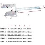 Domax patka sloupku "U" Zn PSU - 121x325x120mm PS120U – Zboží Mobilmania