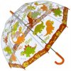 Deštník Blooming Brollies Dinisaurus dětský průhledný holový deštník