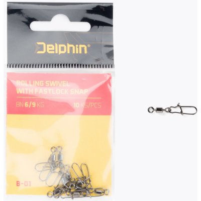 Delphin Karabinka s obratlíkem Rolling Swivel with Fastlock Snap B-01 4/11kg – Hledejceny.cz