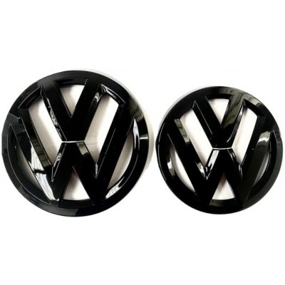 VW POLO V 6R1 (2009-2022) přední a zadní znak, logo (12,2cm a 11,2cm) - černá lesklá – Hledejceny.cz