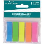 Záložky samolepící PP 12x48,5mm 5 neon barev 5x20 listů Concorde – Zboží Dáma
