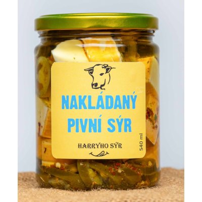 Nakládaný Pivní sýr s papričkami Jalapeňos 540ml – Hledejceny.cz