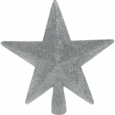 Špice vánoční 19 cm hvězda stříbrná
