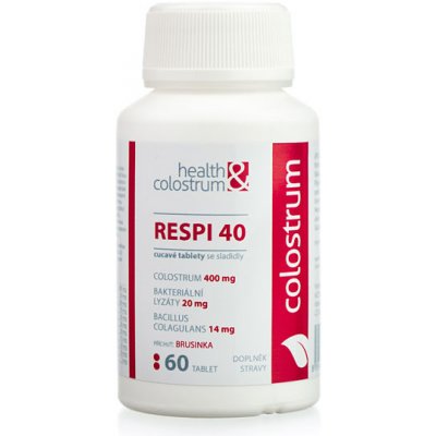 Health & Colostrum cucavé tablety Respi 40 s colostrem a mikrobiálními lyzáty 60 ks