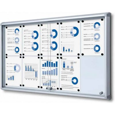 A-Z Reklama CZ Informační Vitrína s posuvnými dvířky s protipožární certifikací, SCSL10xA4 - pro 10 x A4 – Zboží Živě