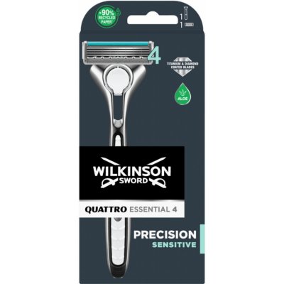 Wilkinson Sword Quattro Titanium Sensitive + 1 ks hlavice – Zbozi.Blesk.cz