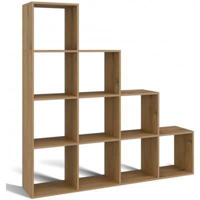 Topeshop STEP ARTISAN 4X4 knihovna do obývacího pokoje – Zboží Dáma