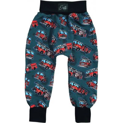 ESITO | Dětské tepláky s vysokým pasem Hasiči petrolejová – Hledejceny.cz