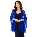 Šifónový šál přes společenské šaty Blankytně modrá – Sleviste.cz