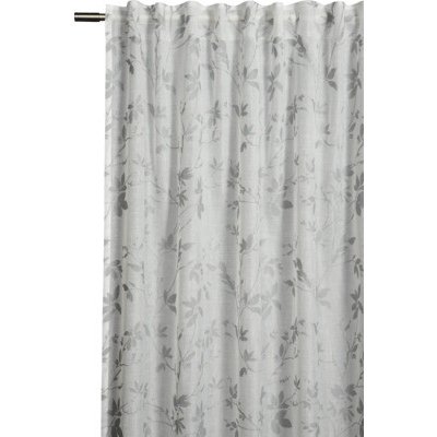Závěs s řasící páskou vypalovaný vzor větvičky šedý 245 x 140 cm – Hledejceny.cz