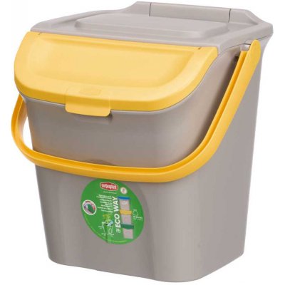 StefanPlast Odpadkový koš na tříděný odpad, 28 l, žlutý – Hledejceny.cz