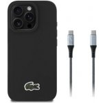 Lacoste Iconic Petit Pique Woven Logo MagSafe pro iPhone 16 Pro Black + USB-C/USB-C Datový Kabel – Sleviste.cz