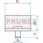 Silentblok typ 4 - 40x15 M8x28 – Zboží Dáma