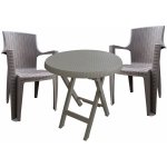 Mega Plast plastové křeslo AMELIA polyratan, mocca – Zbozi.Blesk.cz