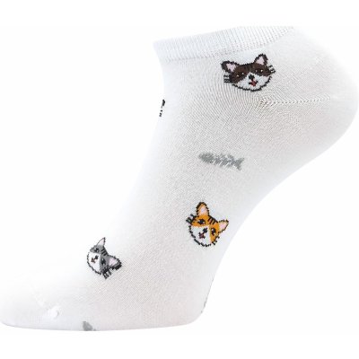 VoXX Boma ponožky nízké BIBIANA kočky Bílá – Zbozi.Blesk.cz