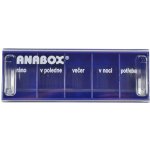 Anabox Dávkovač na léky Denní box barevně rozlišený tmavě modrá – Zboží Mobilmania