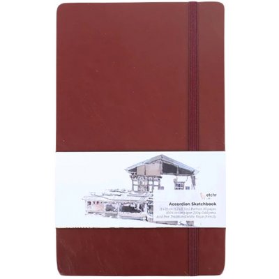 Etchr Lab Skicák Etchr Accordion Sketchbook hot press 220g m2 15 listů 13x21cm – Zbozi.Blesk.cz