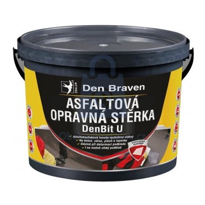 Den Braven Asfaltová opravná stěrka DenBit U Barva: černá, v balení: 10 kg