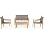 Bizzotto Kallen zahradní lounge set přírodní 126 cm, 82 cm, 67.5 cm – Hledejceny.cz