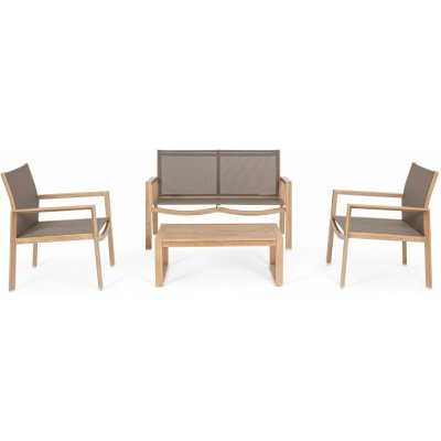 Bizzotto Kallen zahradní lounge set přírodní 126 cm, 82 cm, 67.5 cm – Hledejceny.cz