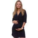 Župan luxusní pro těhotné ženy 1D0712 modrá – Zboží Dáma