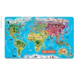 Janod magnetická mapa sveta MAGNETIC WORLD MAP SPANISH VERSION 92 magnetov štátov – Zboží Mobilmania